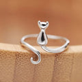 925 Silver Cat Ring Women’s Luxury Designer Jewelry