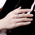 925 Sterling Silver Triple Round Ring for Women – Elegant Fine Jewelry