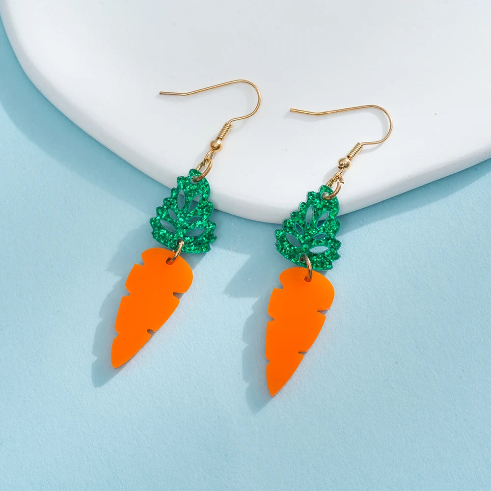 Bunny Tassel Earrings – Playful Statement Acrylic Drop Design