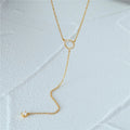 925 Silver Double Circle Zircon Choker Necklace