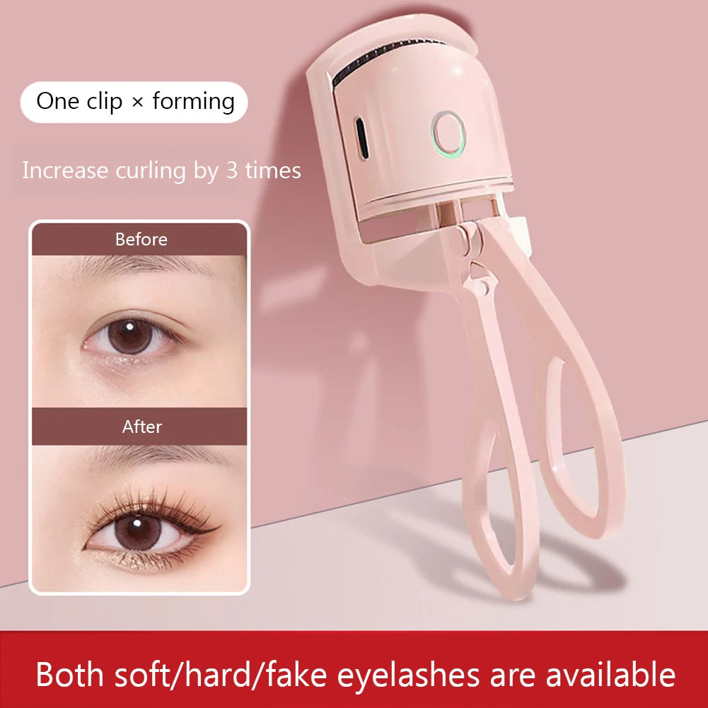 Mini Portable Heated Eyelash Curler Kit with USB Charger