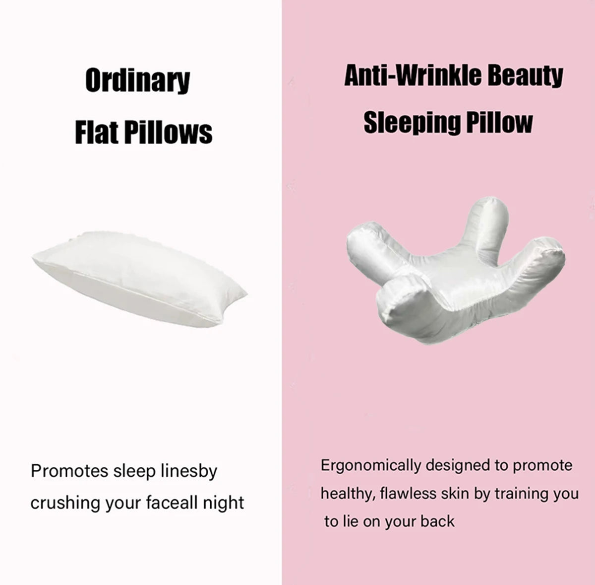 Beauty Sleep Face Pillow with Free Satin Pillowcase