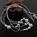 925 Silver Charm Bead Necklace – Fine Jewelry for Women Gift