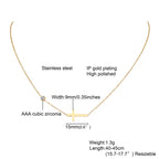 Sideways Cross Necklace – Minimal Chic Gold Stainless Steel