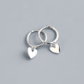 925 Silver Heart Tassel Earrings Gold Plated for Women