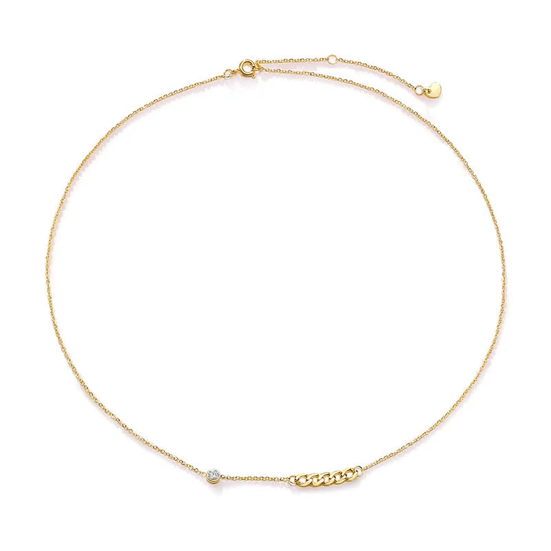 Sideways Cross Necklace – Minimal Chic Gold Stainless Steel