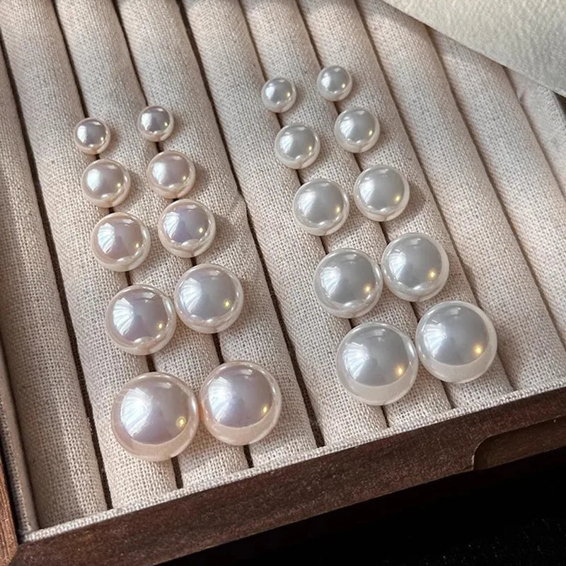 Pearl Stud Earrings – Classic Shine + S925 Silver Posts