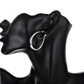 925 Silver 41MM Smooth Hoop Earrings Women