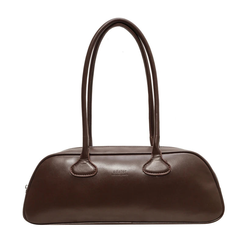 Vintage PU Zipper Shoulder Bags for Women