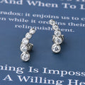 925 Silver Moissanite Climber Earrings D0.43CT GRA Cert