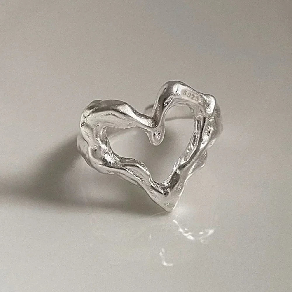 925 Sterling Silver Minimalist Heart Ring