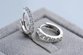 Luxury 925 Silver Zircon Hoop Earrings 10mm – Women & Girls