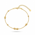 Sterling Silver Anklet – Geometric Bead 925 Chain