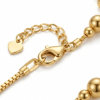 Sterling Silver Anklet – Geometric Bead 925 Chain
