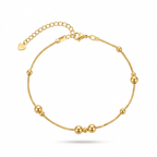 Sterling Silver Anklet – Geometric Bead 925 Chain