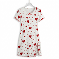Summer Love Pajama Dress – Soft Comfort Bow & Printed Knee-Length
