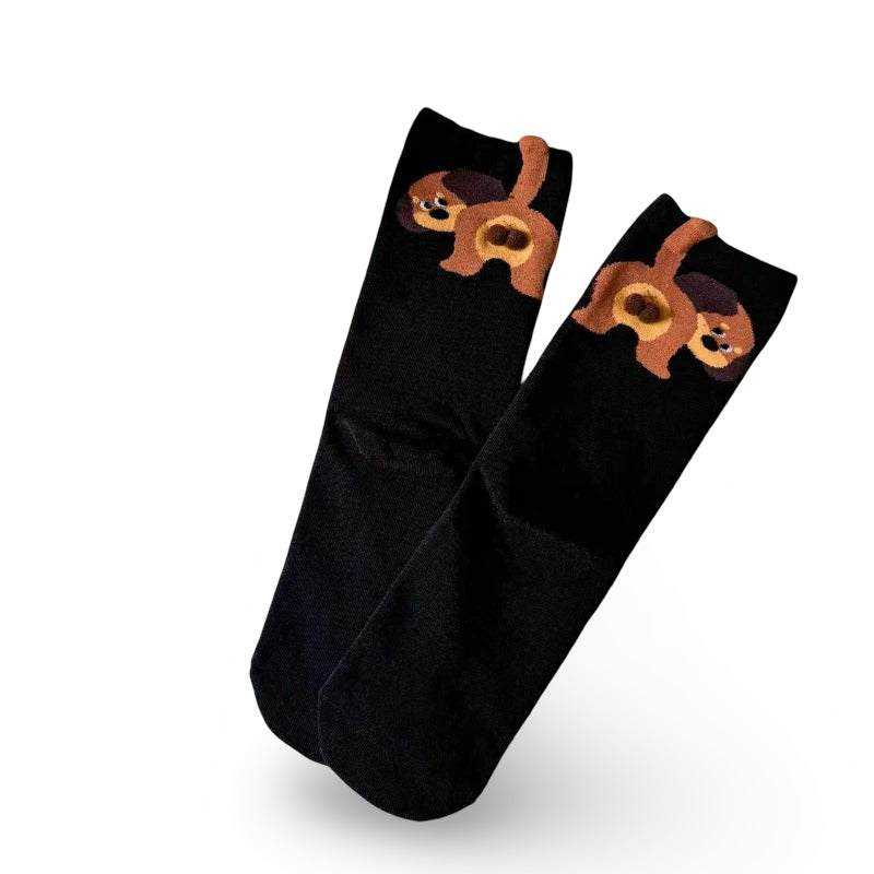 Cute Cat Socks – Soft Korean Mid-Calf Cotton Knit