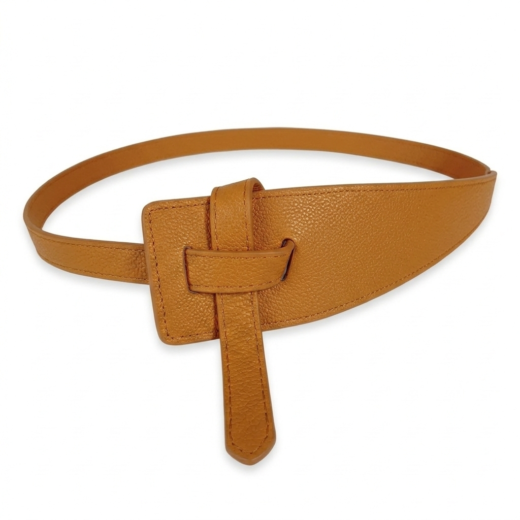 Wide Knot Belt – Stylish Waist Cincher PU Leather Cummerbund