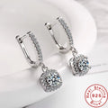 2CT Moissanite Huggie Hoop Earrings 925 Silver Dainty Jewelry