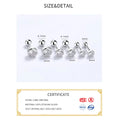 925 Sterling Silver Zircon Screw Thread Stud Earrings for Women