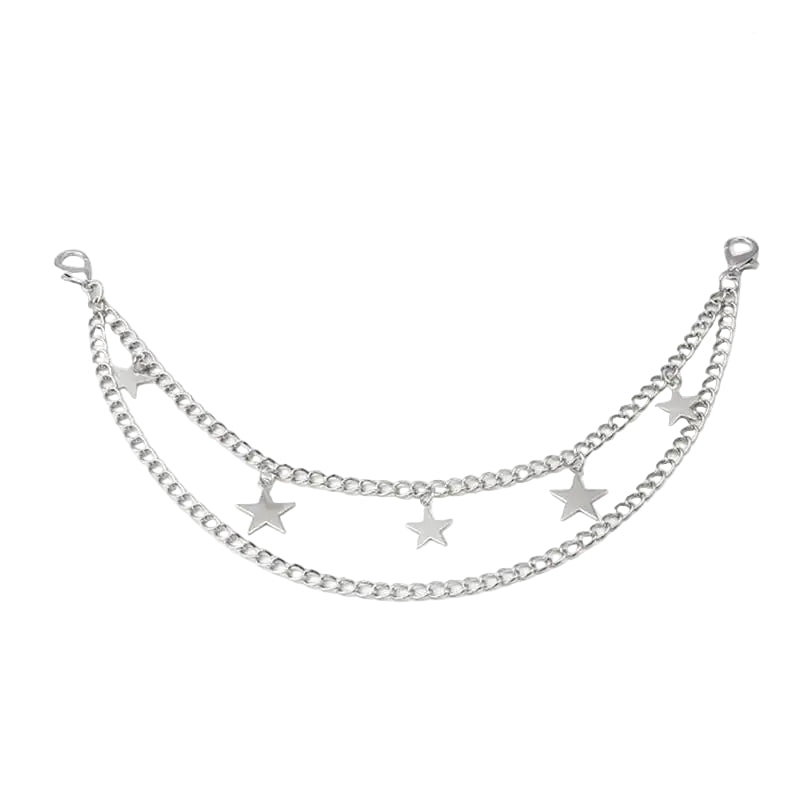 Multi-Layer Metal Chain Strap DIY Personality Butterfly Heart Star Pendant Shoulder Bag Chain Straps Accessories