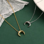 925 Sterling Silver Crescent Necklace for Women Clavicle Chain Moon Simple Jewelry Gifts 2023 New