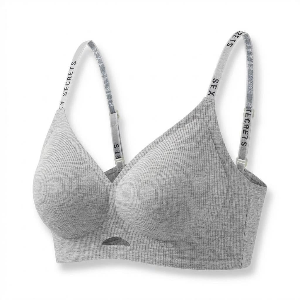 Seamless Wire-Free Bra – Smooth Lift + Breathable Nylon Blend