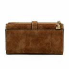 Women’s Long Wallet – Chic Nubuck Leather Drawstring Purse