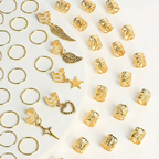 Braid Hair Rings – Chic Alloy Dreadlock Charms (45pcs)