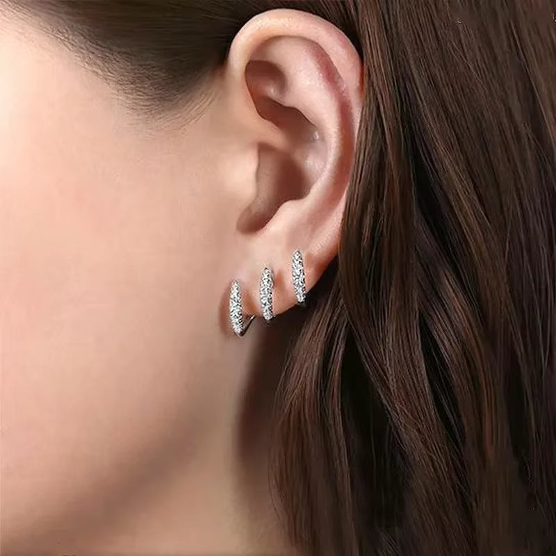 925 Sterling Silver Claws Stud Earrings with Crystal Gold Earring AAA Stone Modern Design Fashion Accessories Women 2025 Jewelry