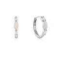 925 Sterling Silver White Zircon Opal Earrings for Women Girl Wedding Engagement Jewelry Delicate Ear Buckle Jewelry