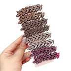 2Pcs Shiny Crystal Hair Clips Fashion Wheat Feathery Rhinestone Hairclip Broken Hair Tools Hairpins Wedding Headwear Accessory