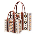 Bohemian Ethnic Print Tote Bag, Large Capacity, Canvas, Crossbody