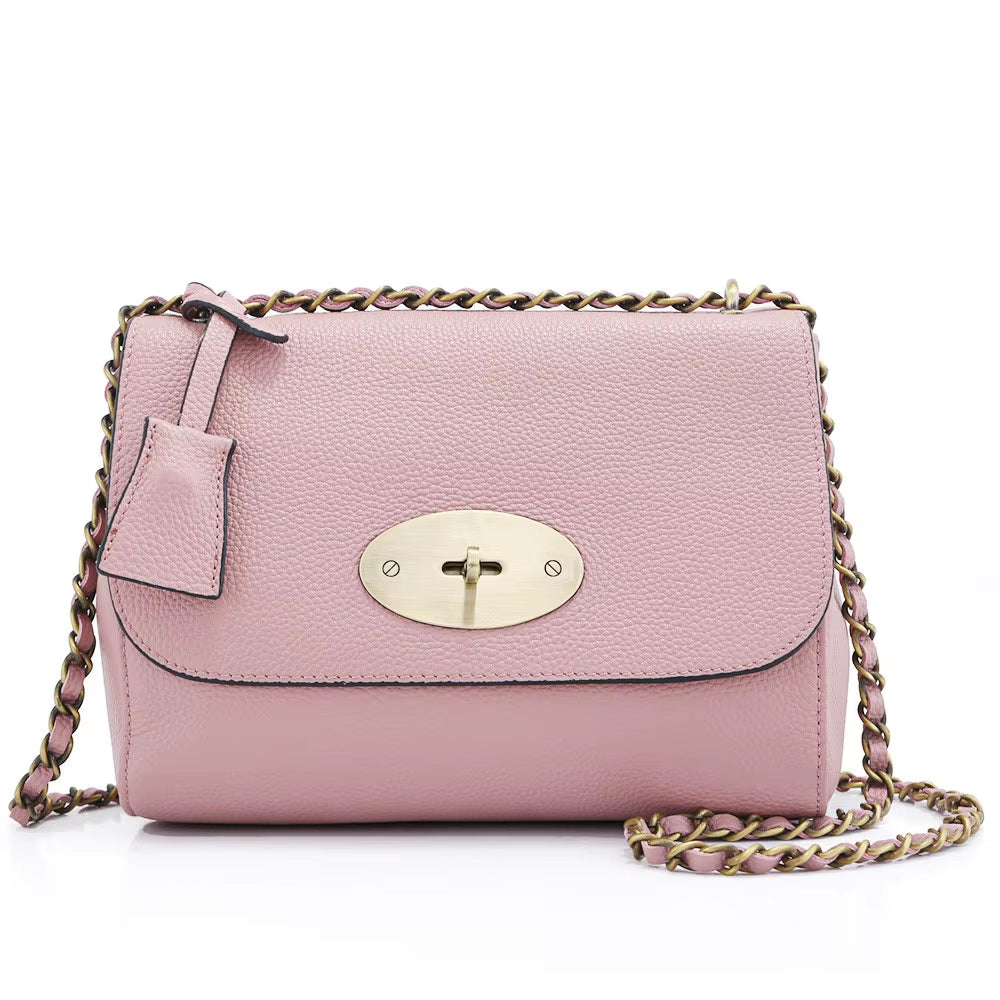 Large Luxury Brand Chain Shoulder Bag | 100% Genuine Leather Women’s Handbag