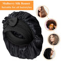 Mulberry Silk Sleeping Bonnet for Women, Large Sleep Cap