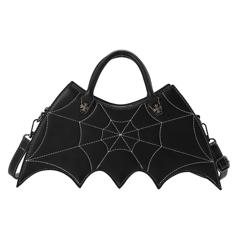 Halloween Spider Web Shoulder Bag – Black Messenger Crossbody