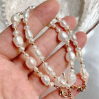 Fashion Natural Freshwater Pearl Bracelet for Women Irregular Baroque Pearl Charm Strand Bracelet Wedding Jewelry Party Gifts