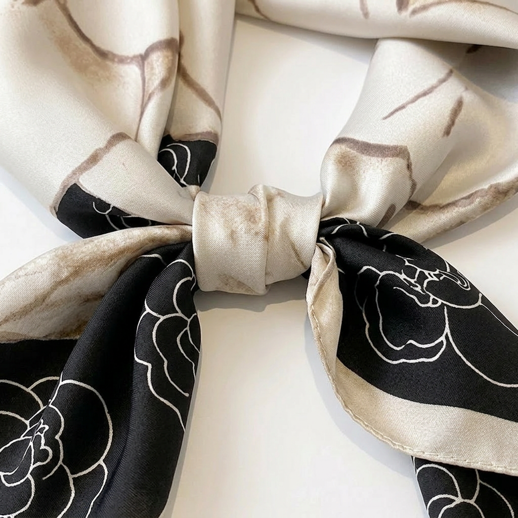 Silk Bag Scarf Ribbon – Chic Satin Handle Wrap