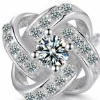 925 Sterling Silver Earrings – Elegant Heart Twist with Zirconia