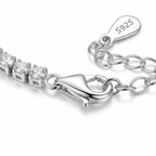 S925 Sterling Silver Bracelet – Elegant Charm Design with Zircon Accents