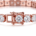 Tennis Bracelet – 4mm Zirconia Sparkle in Rose Gold Plated Silver