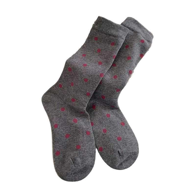 1/5Pairs Cotton Ruffles Ankle Socks Women Retro Cute Kawaii Korean Stocking Girls 2024 Autumn and Winter Red Middle Tube Sox