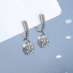2CT Moissanite Huggie Hoop Earrings 925 Silver Dainty Jewelry