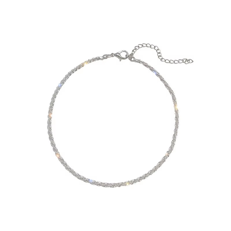 New 925 Sterling Silver Simple Style Anklet High Quality Charm Woman Anklet Party Gift for Friends Exquisite Accessories Jewelry