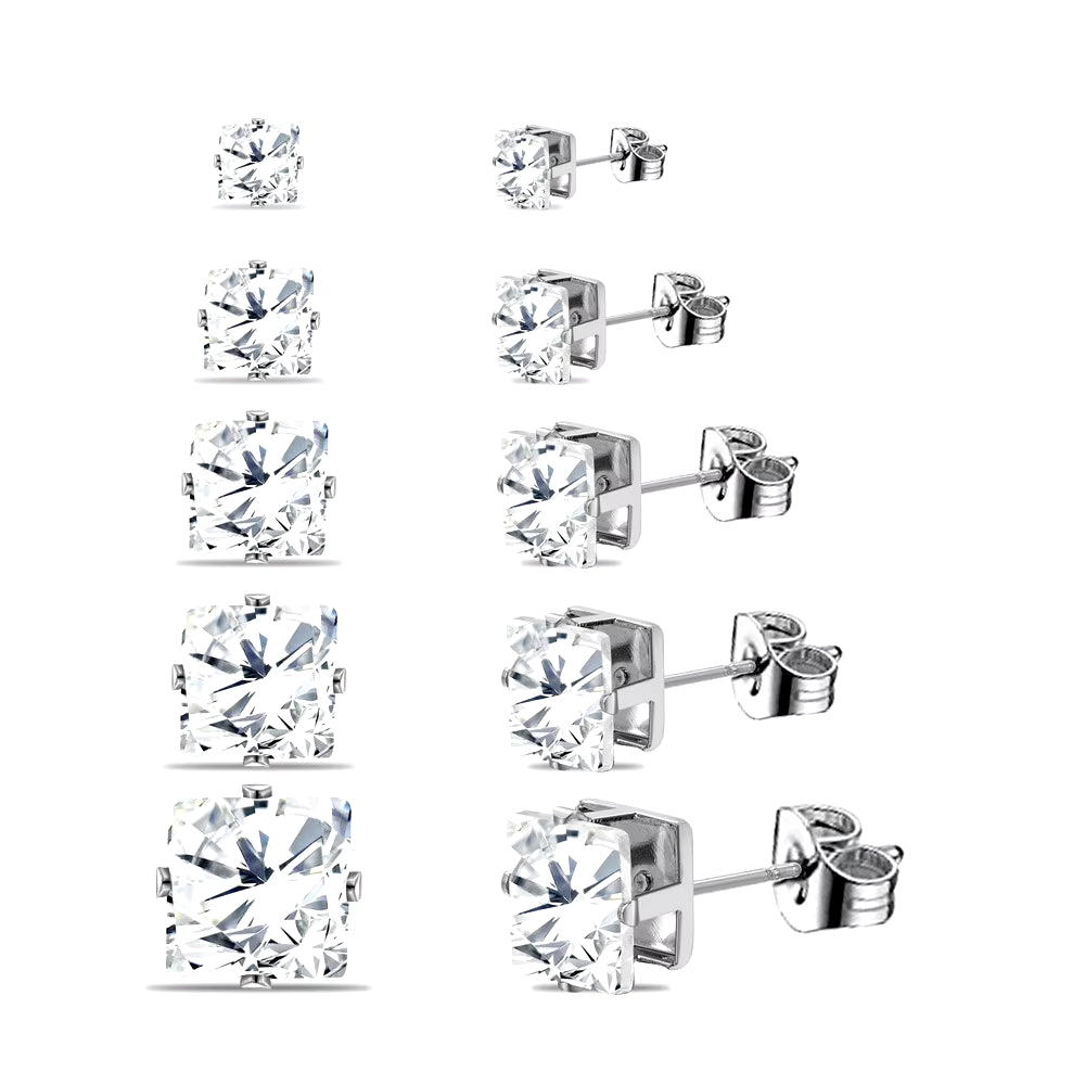 Shiny Stud Earrings Set for Women