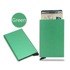 Rfid Smart Wallet Card Holder Metal Thin Slim Men Women Wallets Pop up Minimalist Wallet Small Black Purse Vallet Walets for Men