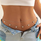 Classic Retro Cute Butterfly Waist Belly Chain for Women Summer Beach Sexy Simple Body Chain Vacation Jewelry Accessories Gift