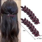 2Pcs Shiny Crystal Hair Clips Fashion Wheat Feathery Rhinestone Hairclip Broken Hair Tools Hairpins Wedding Headwear Accessory
