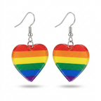 Rainbow Heart Earrings – Playful Style with Acrylic Design