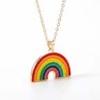 Rainbow Heart Necklace – Everyday Charm with Enamel Pendant
